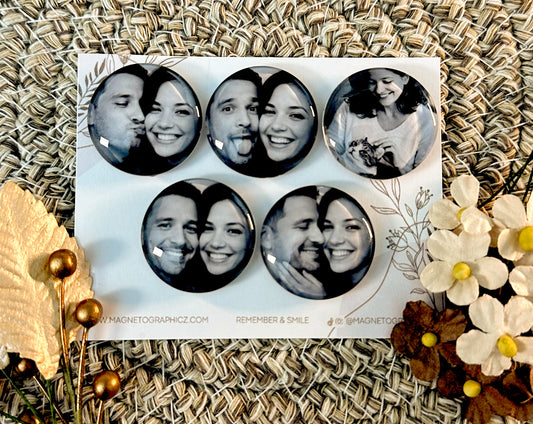 MZ 5 Glass Magnets Set